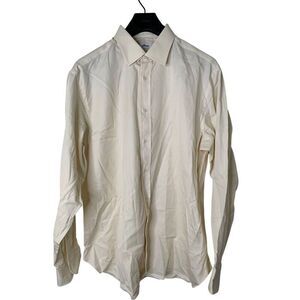 Brioni button down shirt off white men's size 43 17